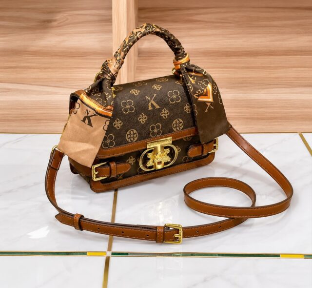Luxury Monogram Handbag with Scarf