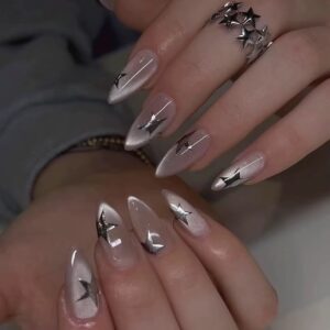 3D Almond Cat-Eye Press-On Nails (24 pieces)